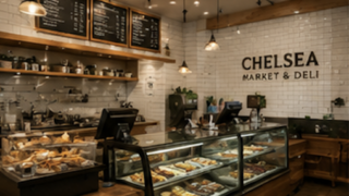 【施工事例】CHELSEA MARKET & DELI｜販売と飲食が心地よくつながるカフェ＆デリの内装施工